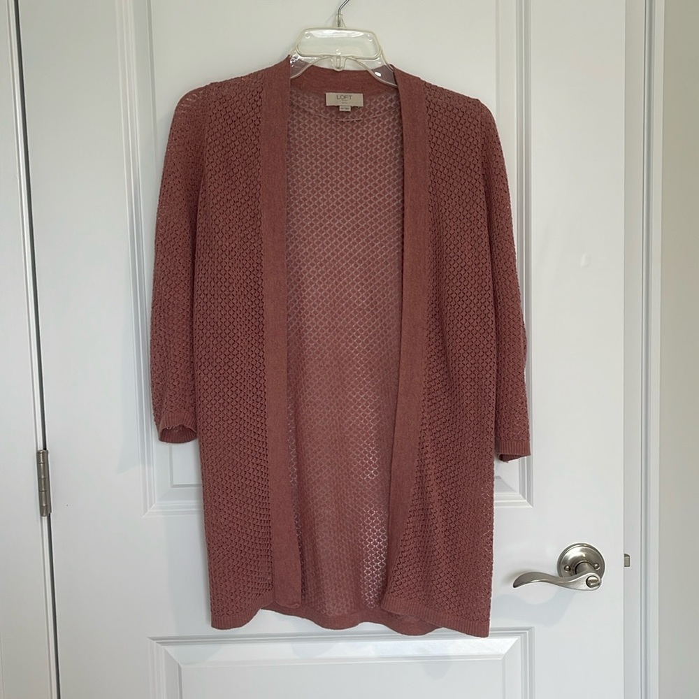 Loft XSP petite long line cardigan